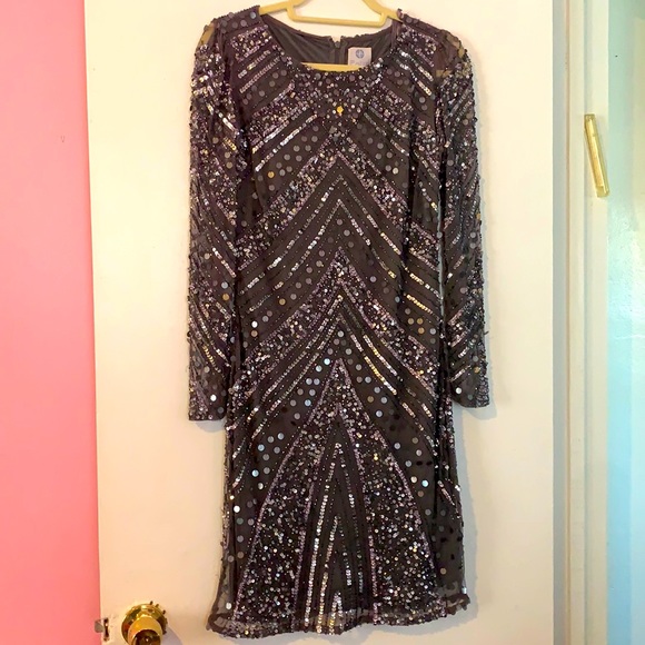 Party dress silver with the beads - Picture 1 of 7